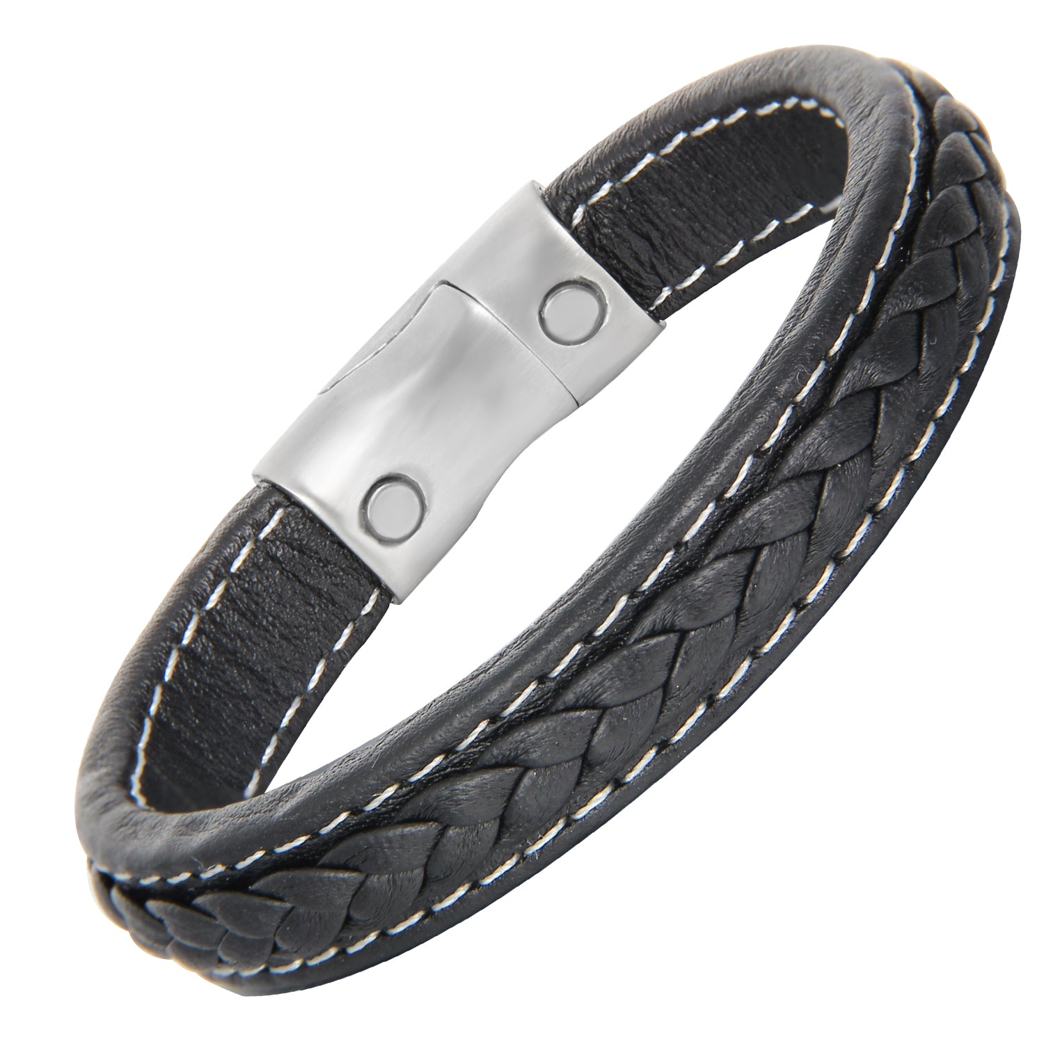 Heritage Magnetico - Flettet Lærarmbånd - Armbånd - JK-Shop