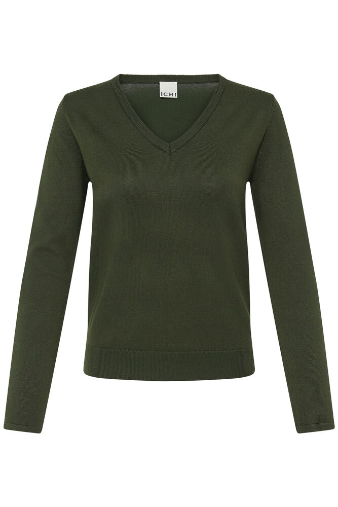 ICHI, IHLULS V-NECK LS - Strikk & cardigans - JK-Shop