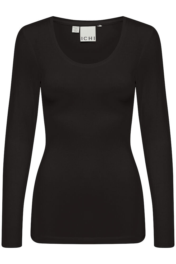 ICHI, IHZOLA PLAIN LS - T-skjorter & topper - JK-Shop