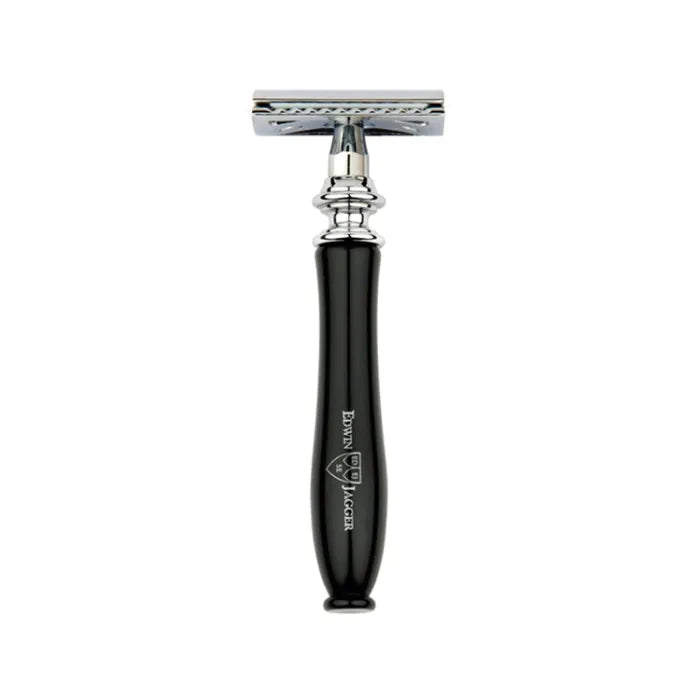 Imitation Ebony, Double Edge Safety Razor, Feather blade - Barberhøvel - JK-Shop
