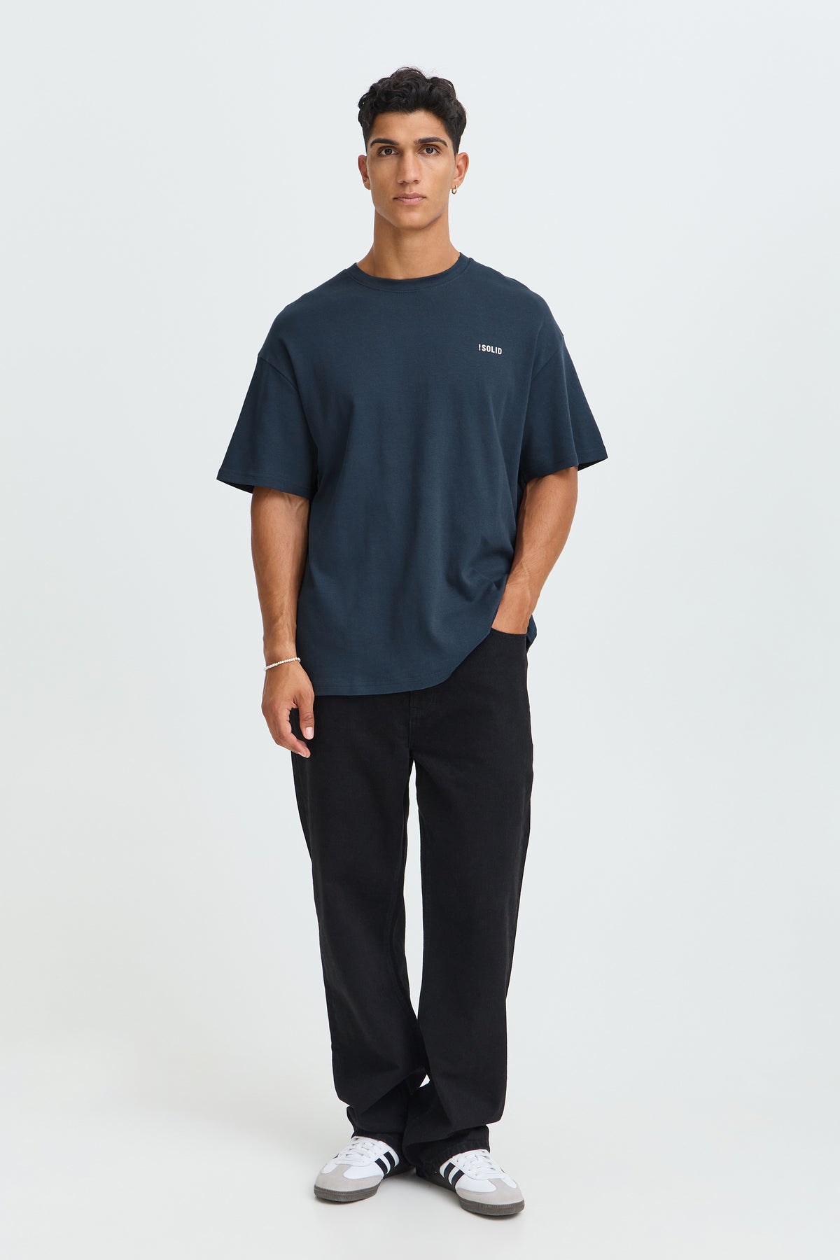 Solid Vilario Crew SS Insignia Blue - Blue