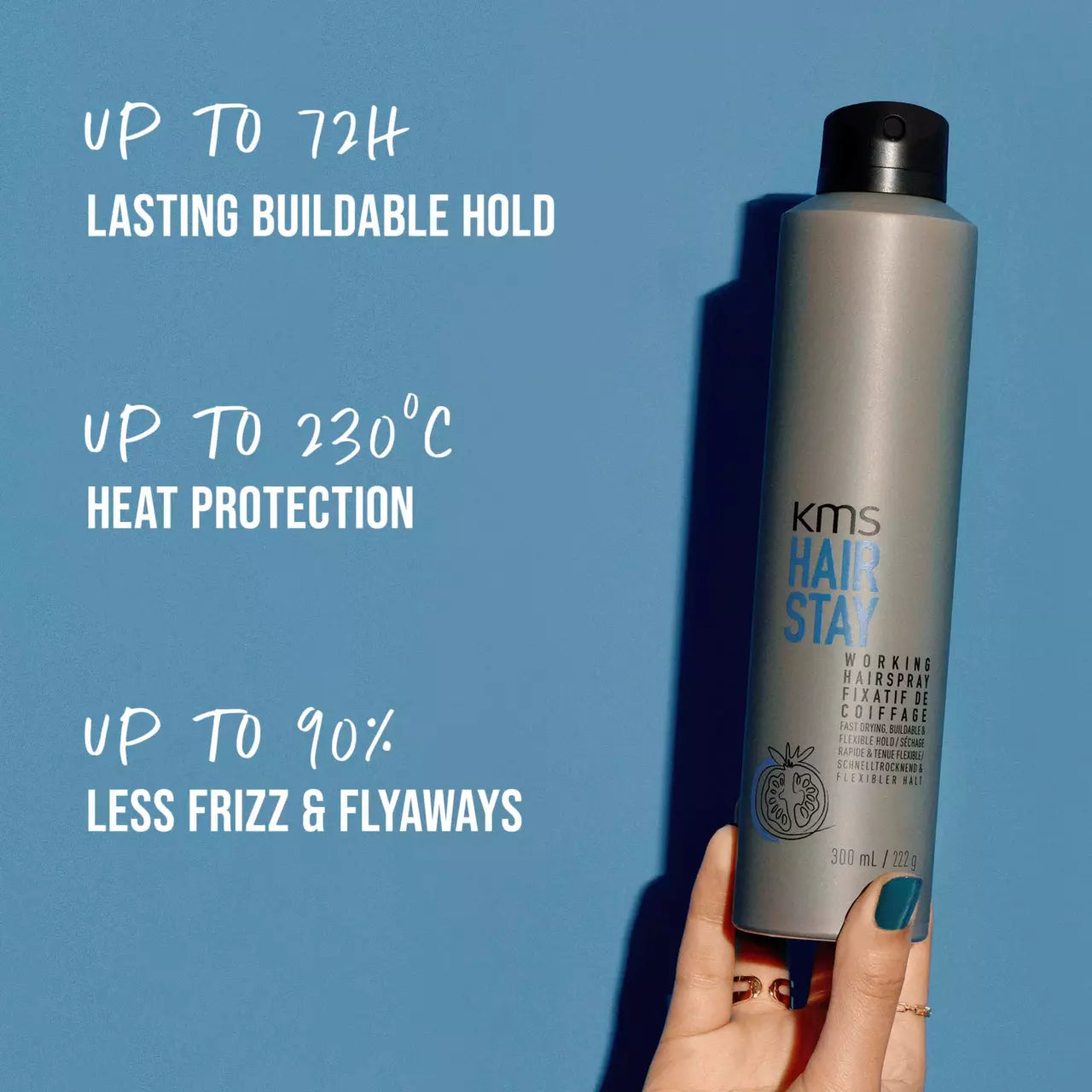 KMS, HairStay Working Spray 300 ml - Hårspray - JK-Shop