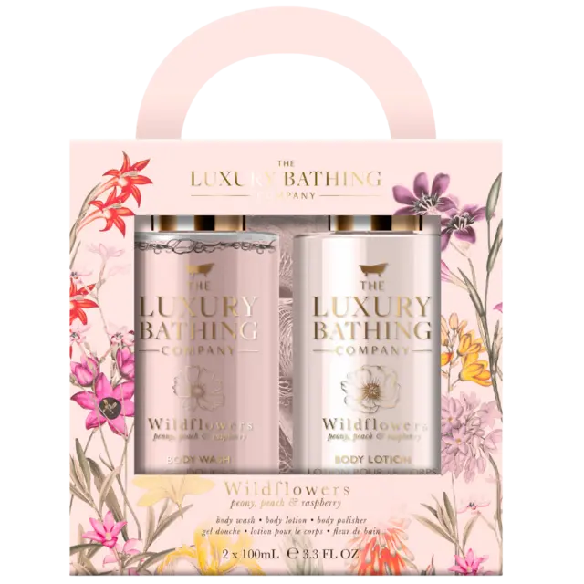 LBC Glamorous Glow Kit Peony, Peach & Raspberry - Såpe - og lotionsett - JK-Shop