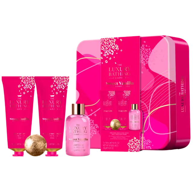 LBC Relax & Unwind Kit Sweet Vanilla & Almond Glaze - Såpe - og lotionsett - JK-Shop