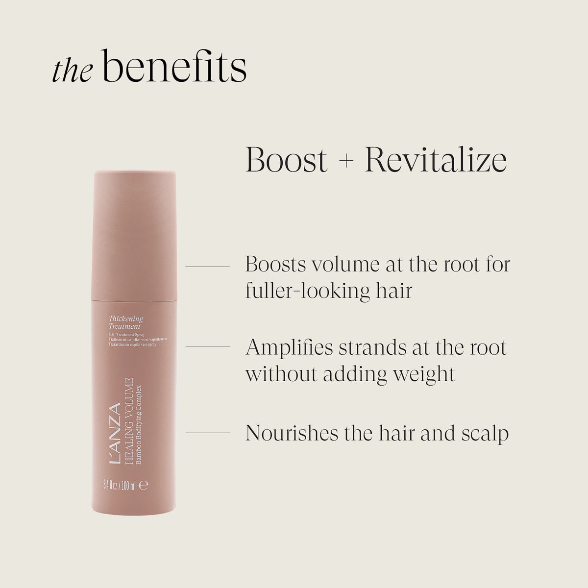 Lanza Healing Volume Thickening Treatment Spray 100 ml - Volumspray - JK-Shop