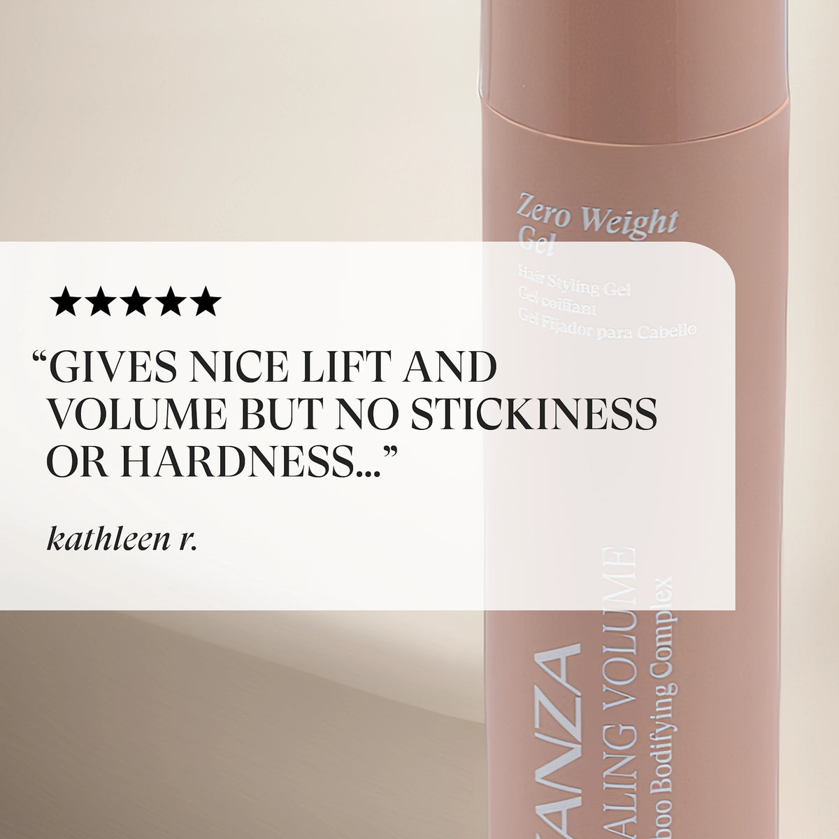 Lanza Healing Volume Zero Weight Gel 200 ml - Gel - JK-Shop