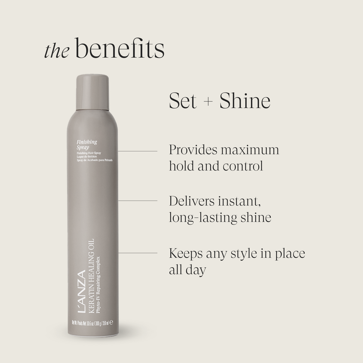 Lanza Keratin Healing Oil Finishing Spray 350 ml - Finishing spray - JK-Shop