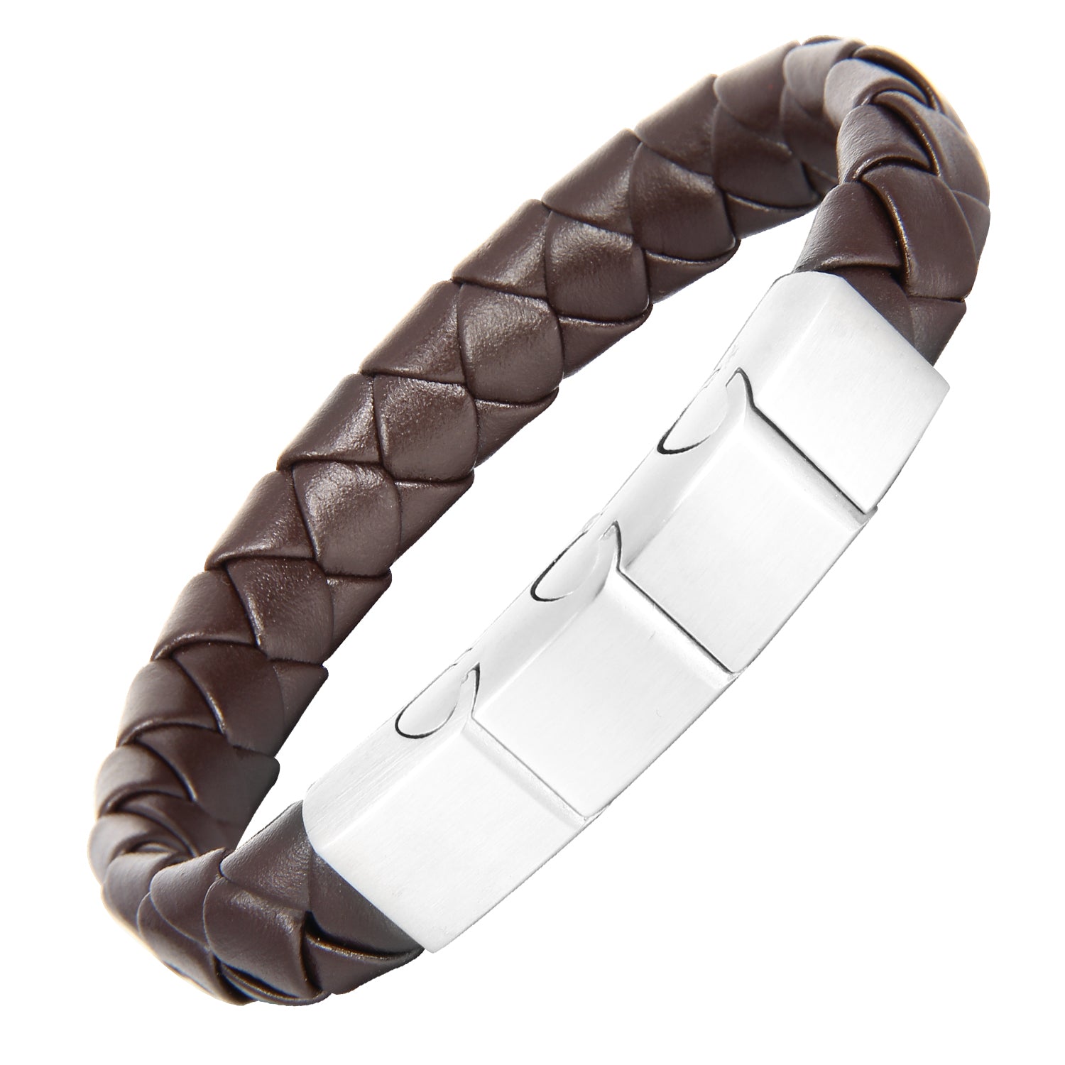 Magnetico Luxe Flex - Flettet Lærarmbånd i Brun - Armbånd - JK-Shop