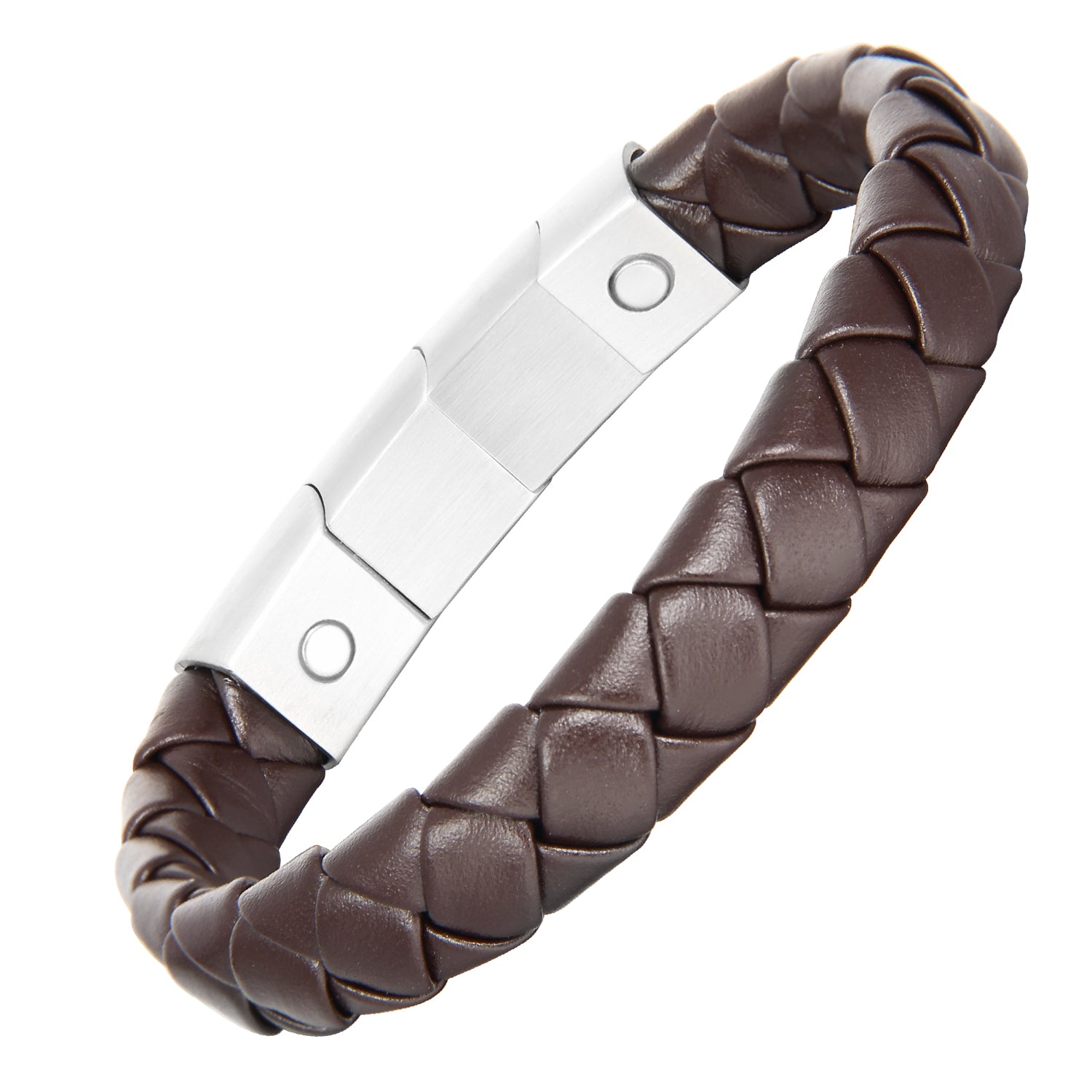 Magnetico Luxe Flex - Flettet Lærarmbånd i Brun - Armbånd - JK-Shop