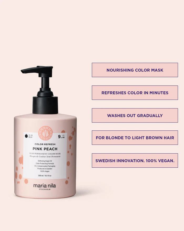 Maria Nila Color Refresh Pink Peach 300 ml - Hårkur - JK-Shop - bilde 3