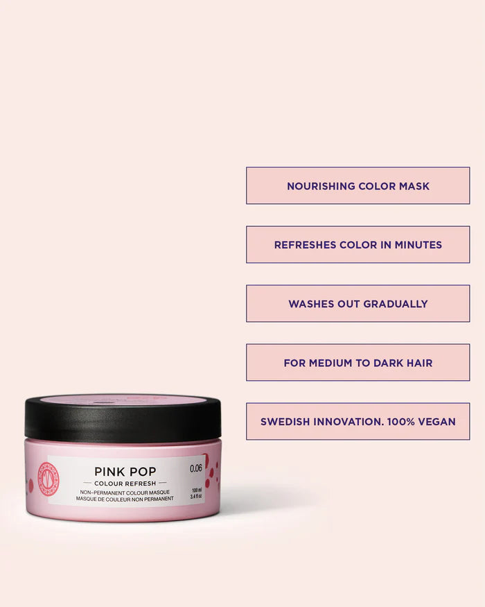 Maria Nila Colour Refresh Pink Pop 100ml - Hårkur - JK-Shop - bilde 5