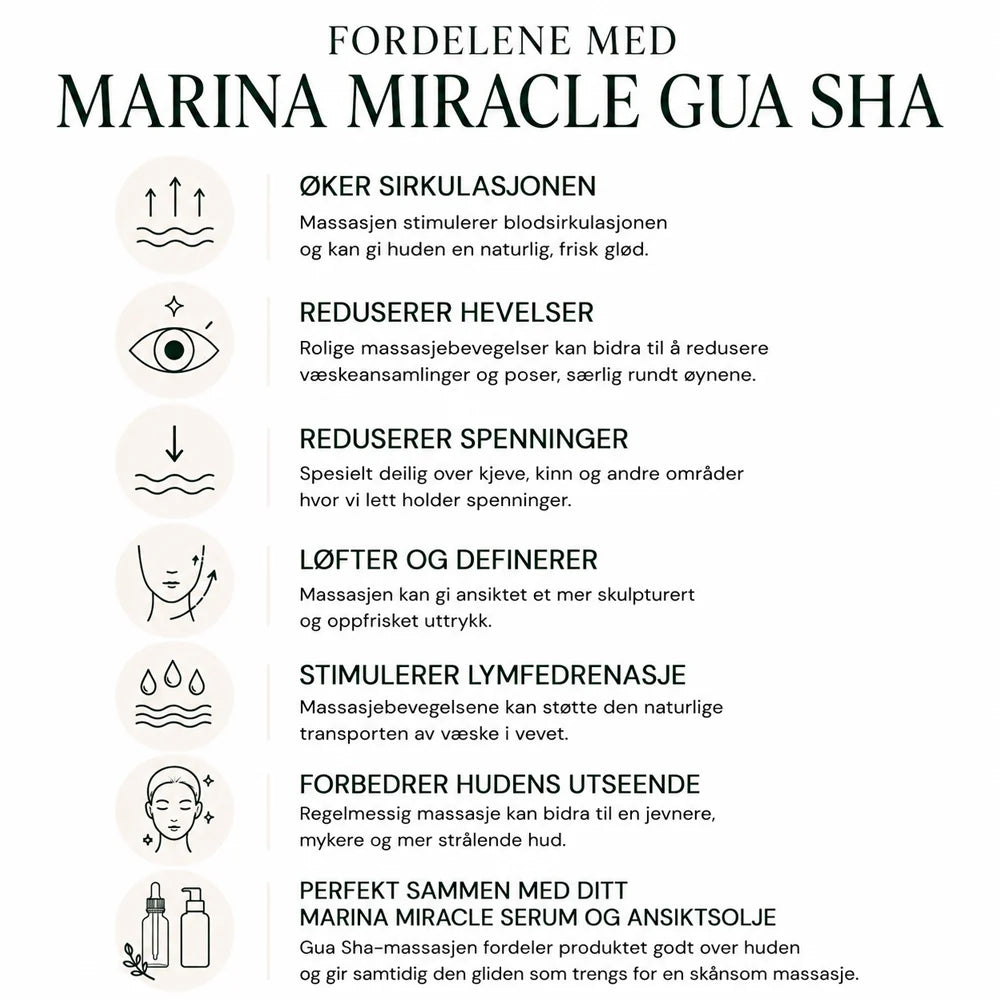 Marina Miracle Gua Sha Moonstone Classic(usikker på tagger) - Tilbehør - JK-Shop