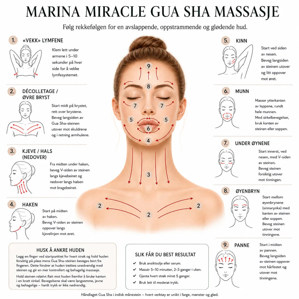 Marina Miracle Gua Sha Moonstone Classic(usikker på tagger) - Tilbehør - JK-Shop