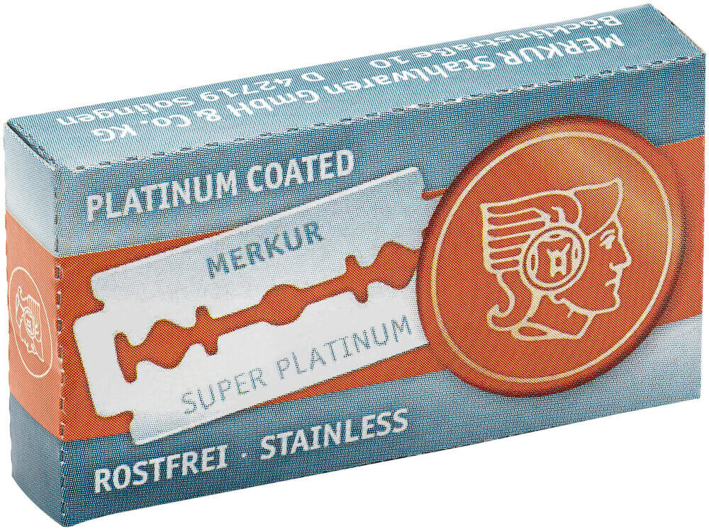 Merkur, Razor Blades SUPER PLATINUM 10 blades - Barberblad - JK-Shop