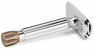 Metal Knob 500 Antique Brass - Progress Short Handle - Barberhøvel - JK-Shop