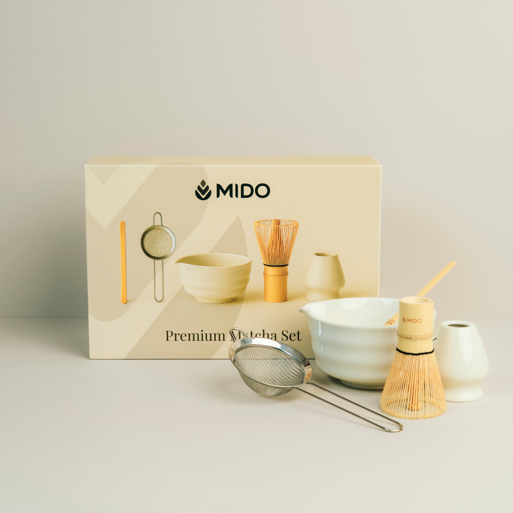 Mido Premium Matcha set (uten matcha) - Gavesett - JK-Shop