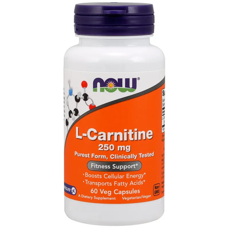 NOW CARNITINE 250 MG 60 VCAPS - Individuelle Aminosyrer - JK-Shop