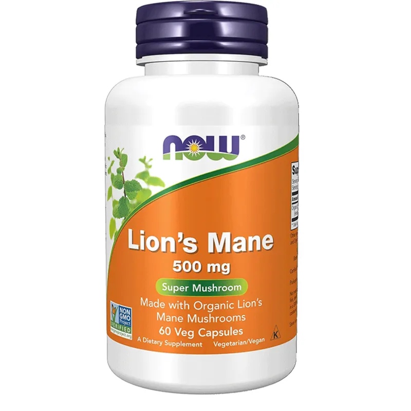 NOW LIONS MANE MUSHROOM 60 VCAPS - Vitaminer & kosttilskudd - JK-Shop