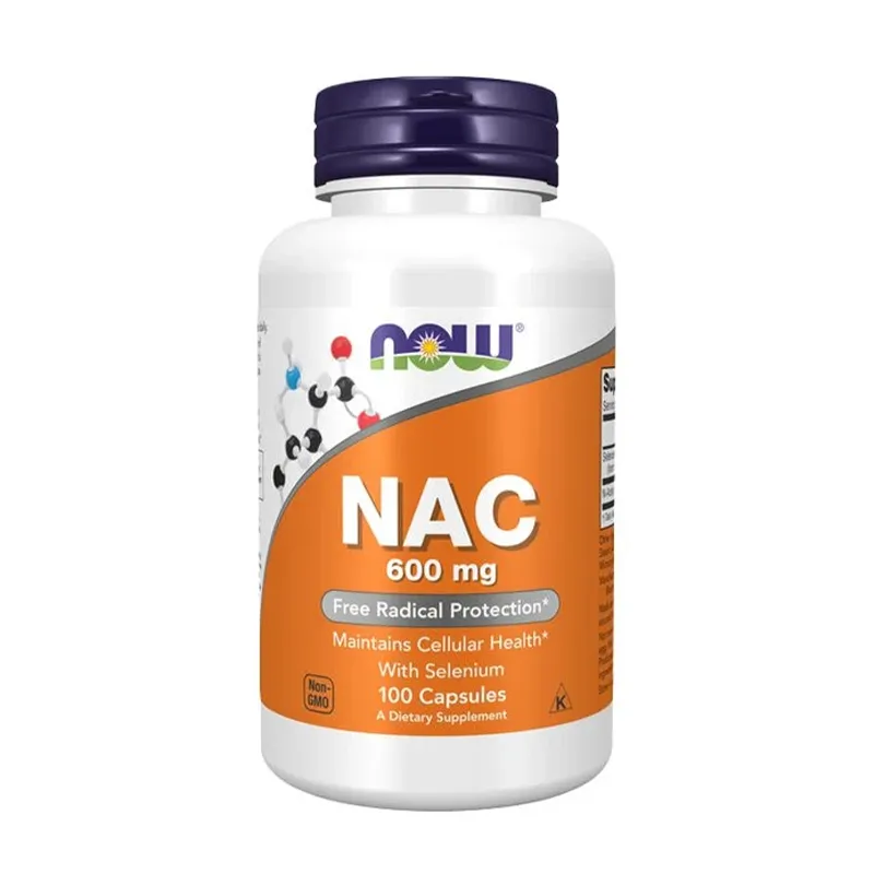 NOW NAC ACETYL CYSTEINE 600 MG 100 KAPSLER - Individuelle Aminosyrer - JK-Shop