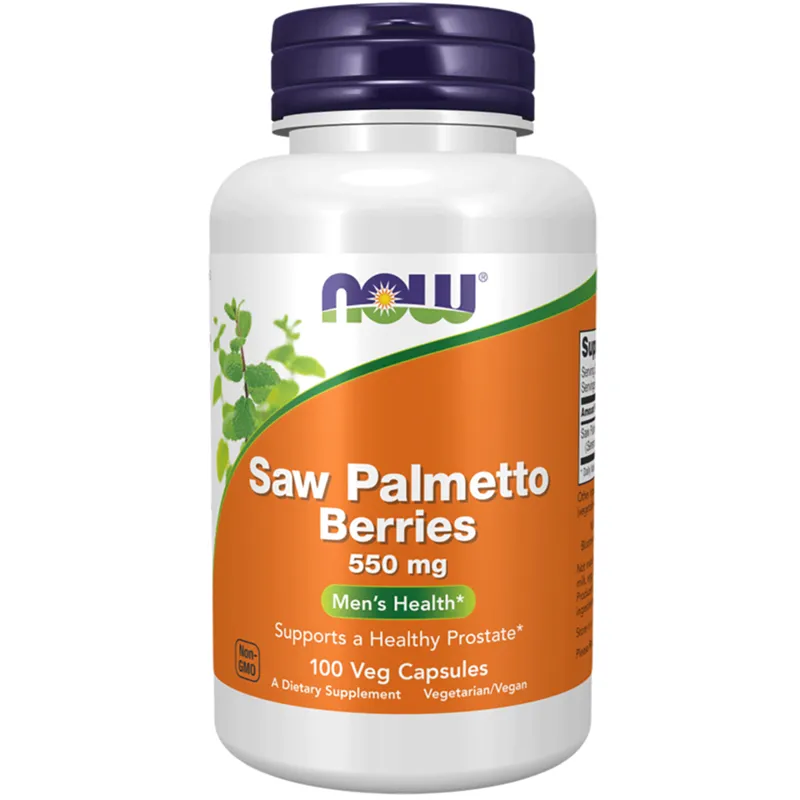NOW SAW PALMETTO BERRIES 550 MG 100 VCAPS - Vitaminer & kosttilskudd - JK-Shop