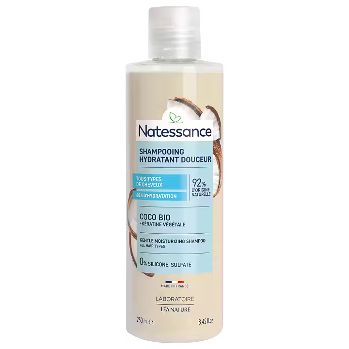 Natessance Gentle Moisturizing Shampoo - Coconut & Plant Keratin, 250 ml - Sjampo - JK-Shop