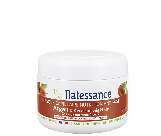 Natessance Nourishing Anti-Aging Hair Mask - Argan & Plant Keratin, 200 ml - Hårkur - JK-Shop