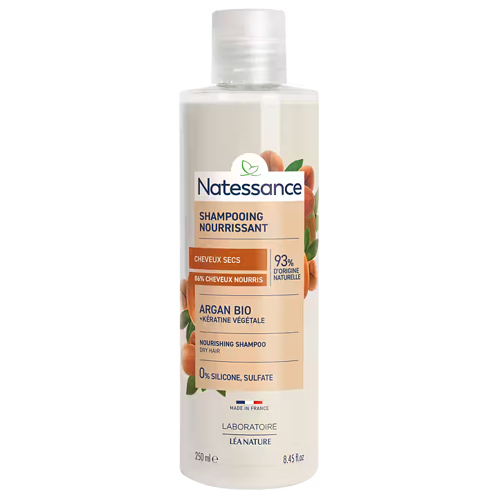 Natessance Nourishing Shampoo - Argan & Plant Keratin, 250 ml - Sjampo - JK-Shop