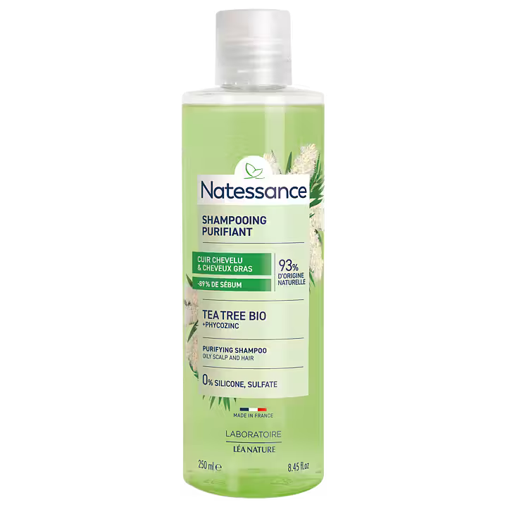 Natessance Purifying Shampoo - Tea tree & Phycozinc, 250 ml - Sjampo - JK-Shop