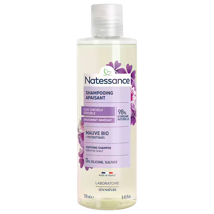 Natessance Soothing Shampoo - Mallow flower & Postbiotics, 250 ml - Sjampo - JK-Shop