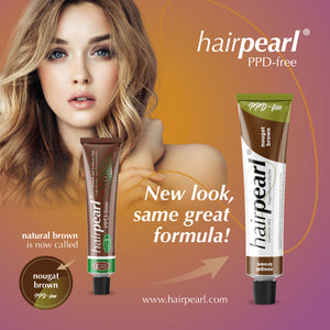 HairPearl fargekrem i nyanse Nougat Brown