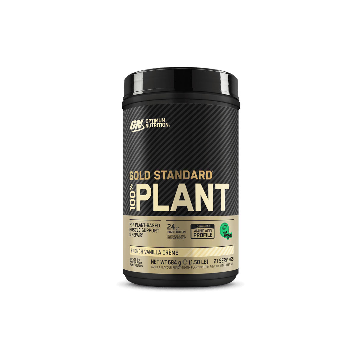ON 100% Plant Protein Gold Std, 684g, Vanilla - Vegansk proteinpulver - JK-Shop