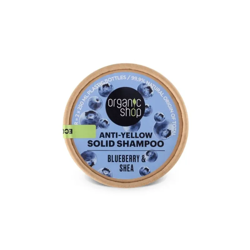 ORGANIC SHOP ANTI YELLOW SHAMPOO BAR BLUEBERRY & SHEA 60G - Sjampo - JK-Shop