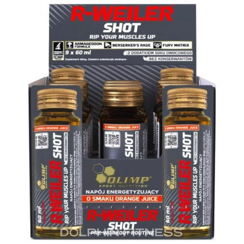 Olimp R-Weiler SHOT 9x60ml gl.fl, Orange Juice (Copy) - Pre Workout - JK-Shop