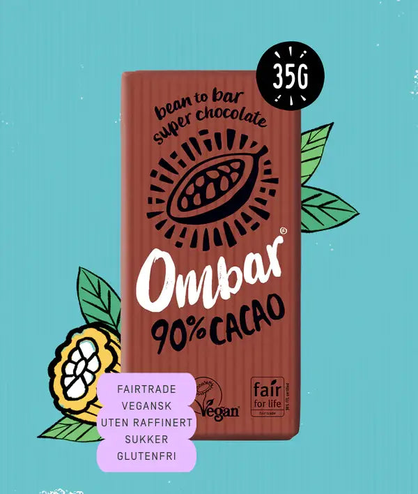 Ombar økologisk 90% sjokolade 35 g - Snacks & godteri - JK-Shop
