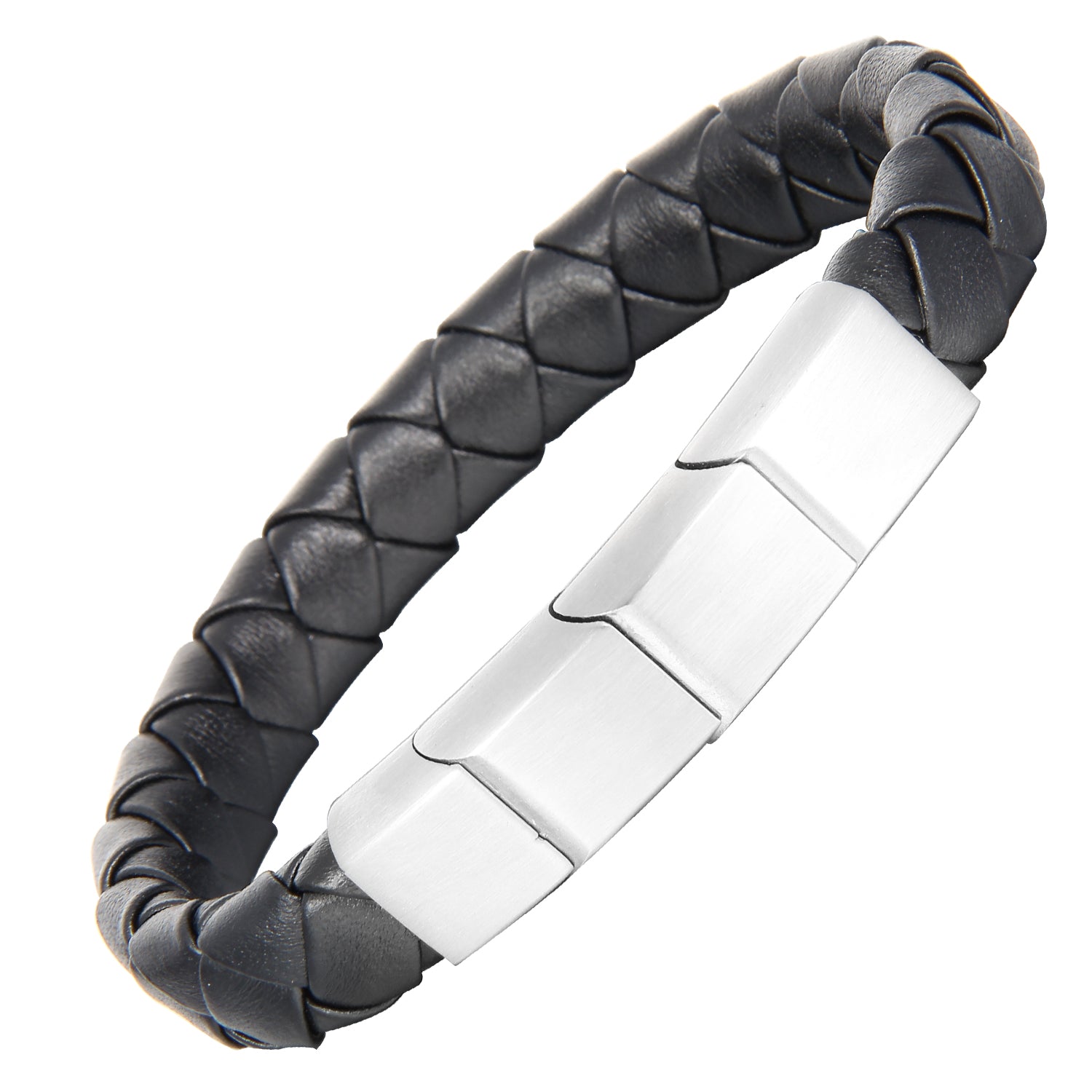 Onyx Magnetico - Flettet Lærarmbånd - Armbånd - JK-Shop