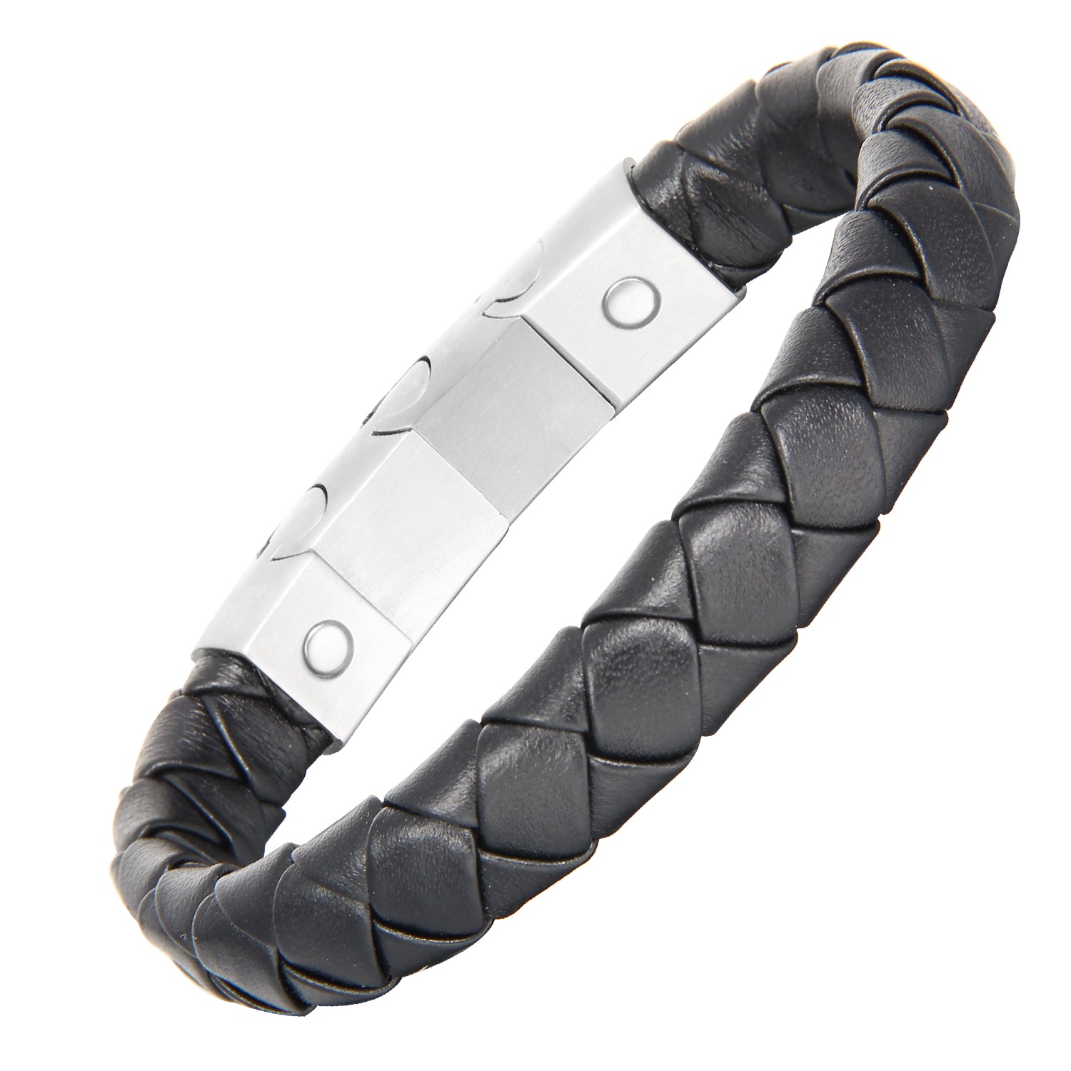 Onyx Magnetico - Flettet Lærarmbånd - Armbånd - JK-Shop