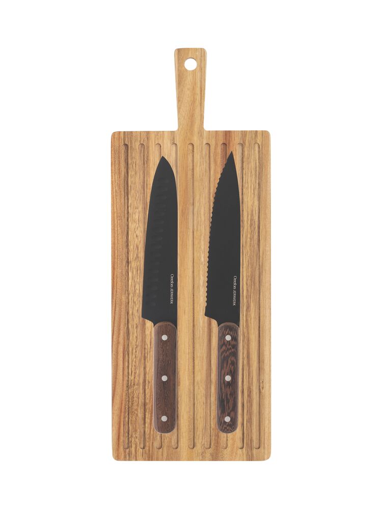 Orrefors Jernverk Blacksmith kniver 2-pk med skjærebrett - Kniver - JK-Shop