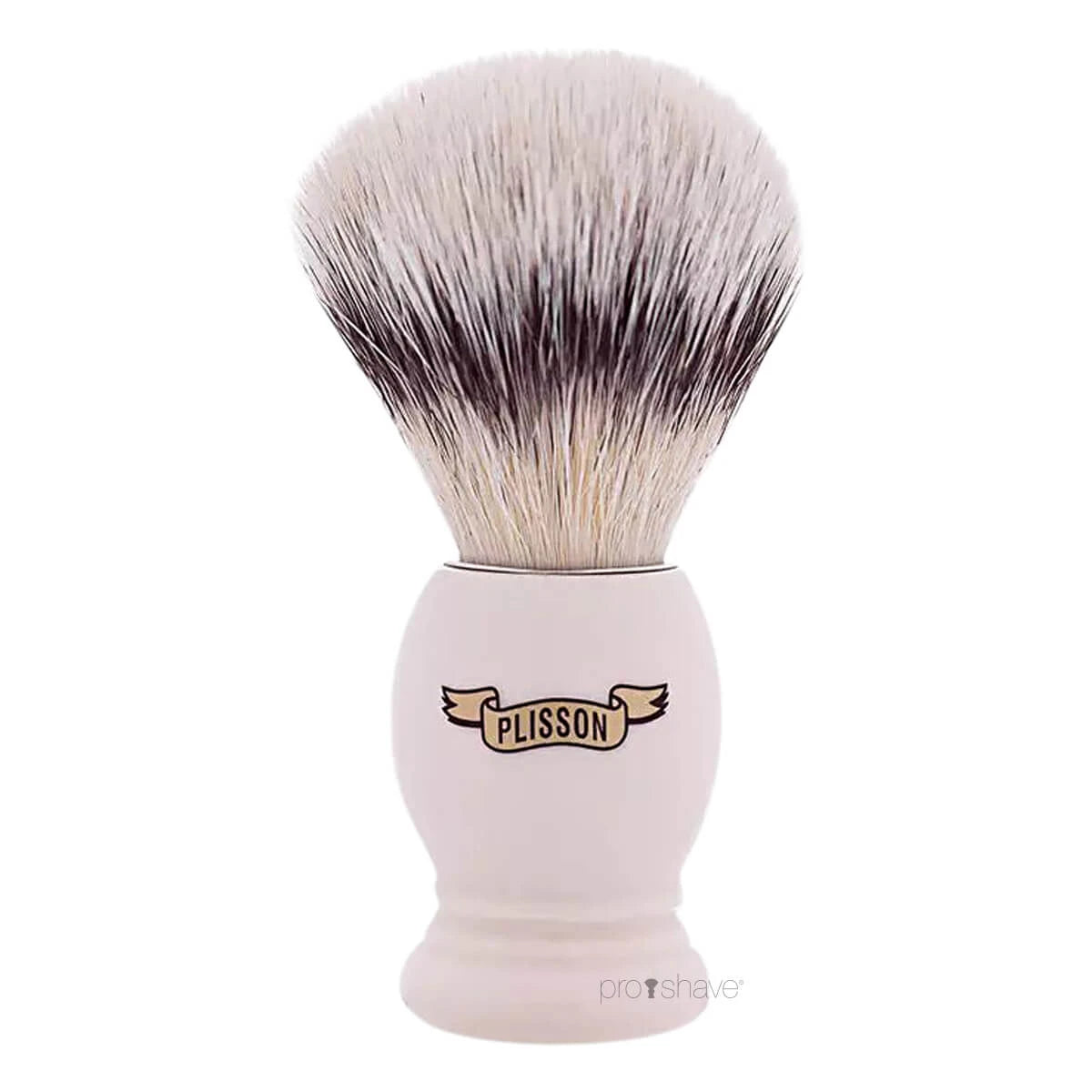 Plisson Shaving Brush, High Mountain White Fibre & Imit. Ivory- Size 12