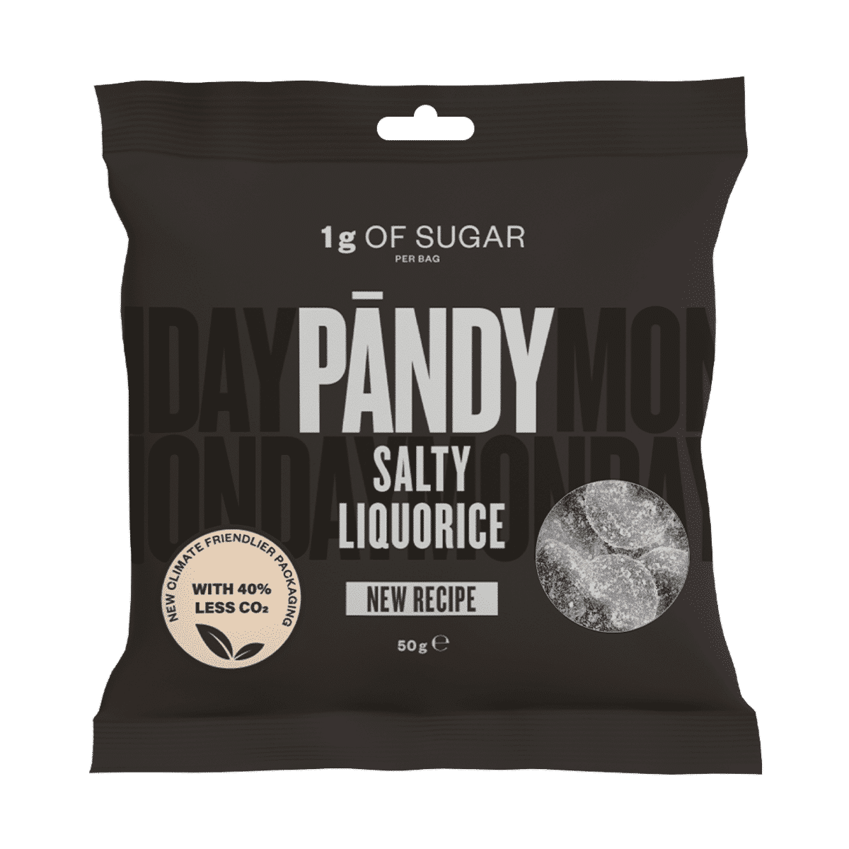 Pandy Candy, 50g x 14stk, Salty Liquorice (Copy) - Sukkerredusert godteri - JK-Shop