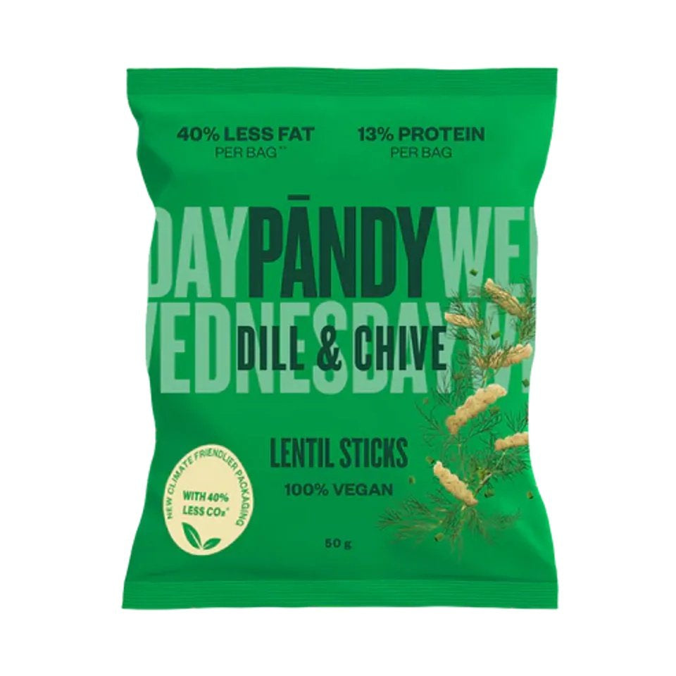 Pandy Lentil Sticks, 14x50g, Dill & Chive (Copy) - Sukkerredusert godteri - JK-Shop
