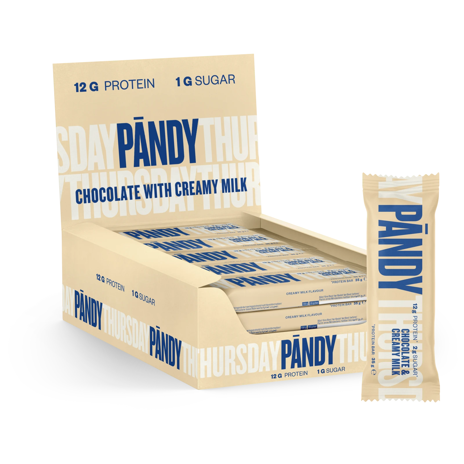 Pandy Protein bar 35gx18stk - 3 smaker - Proteinbarer - JK-Shop