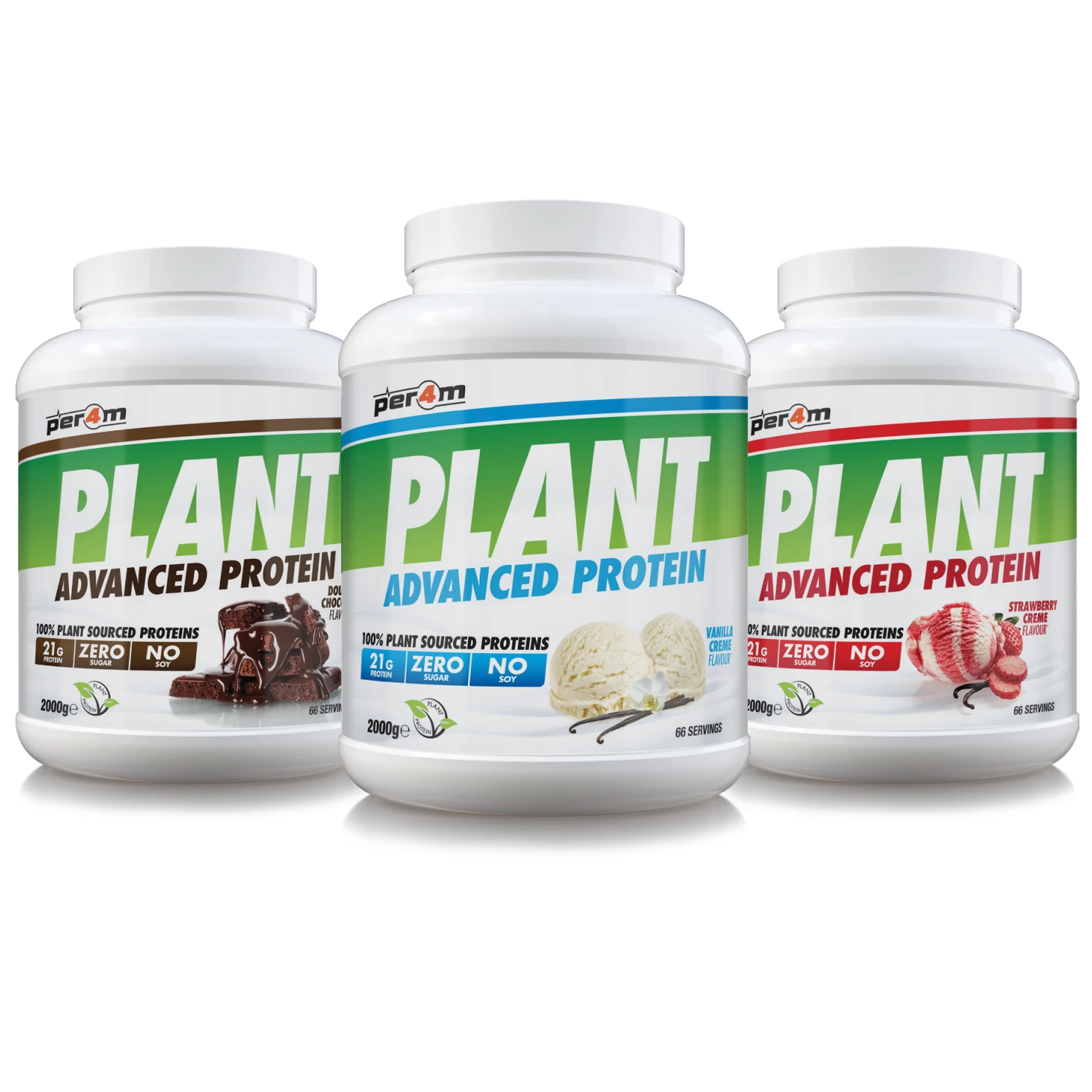 Per4M Plant Protein, 2000g - 2 smaker - Proteinpulver - JK-Shop