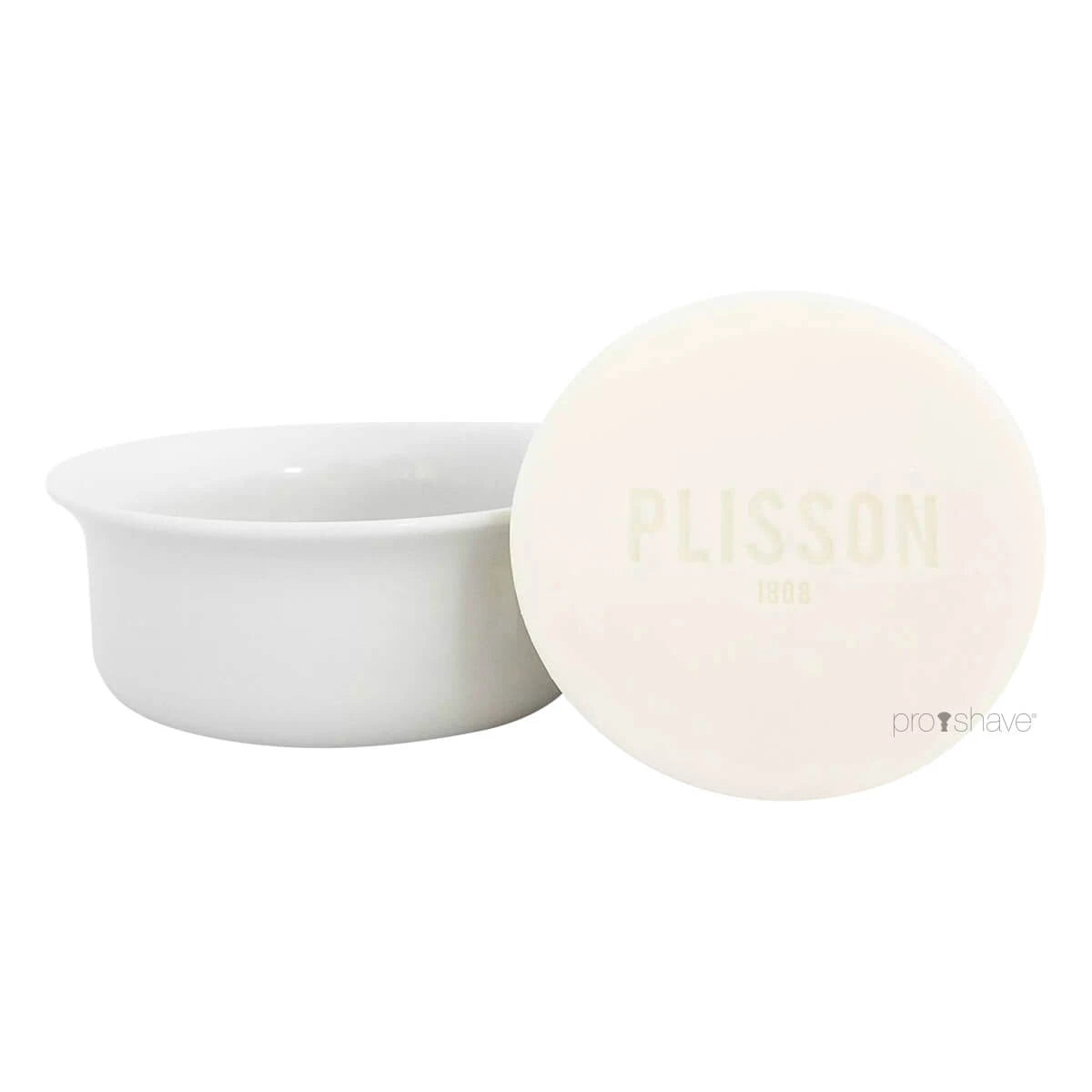 Plisson, Limoges Porcelain Shaving Bowl and Shaving Soap-Barberskål-Plisson 1808-JK Shop