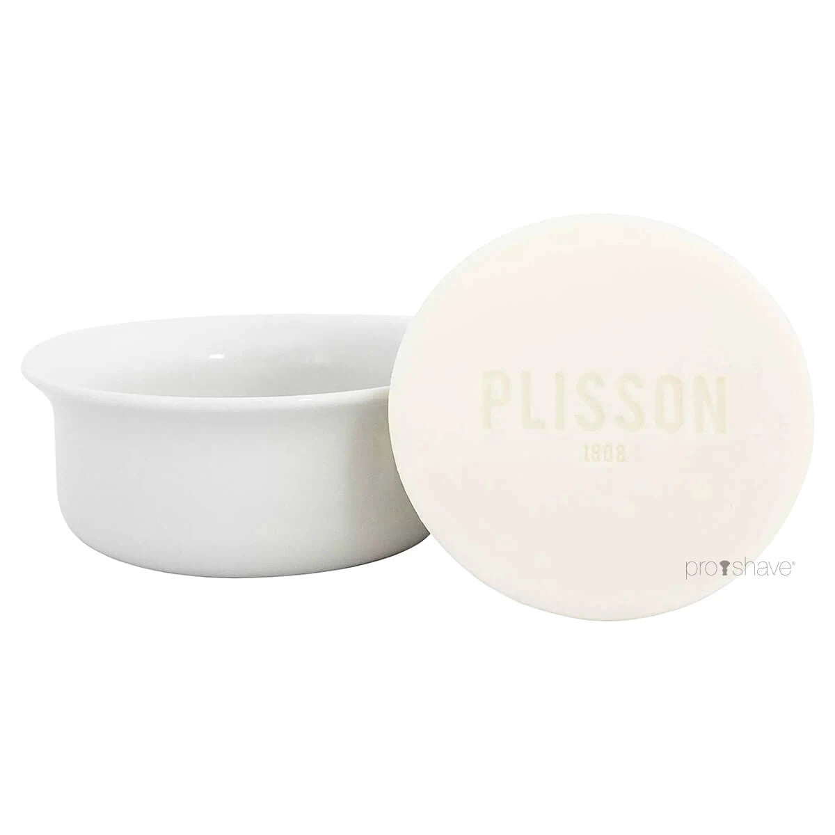 Plisson, Limoges Porcelain Shaving Bowl+Shaving Soap-With Lid-Barberskål-Plisson 1808-JK Shop