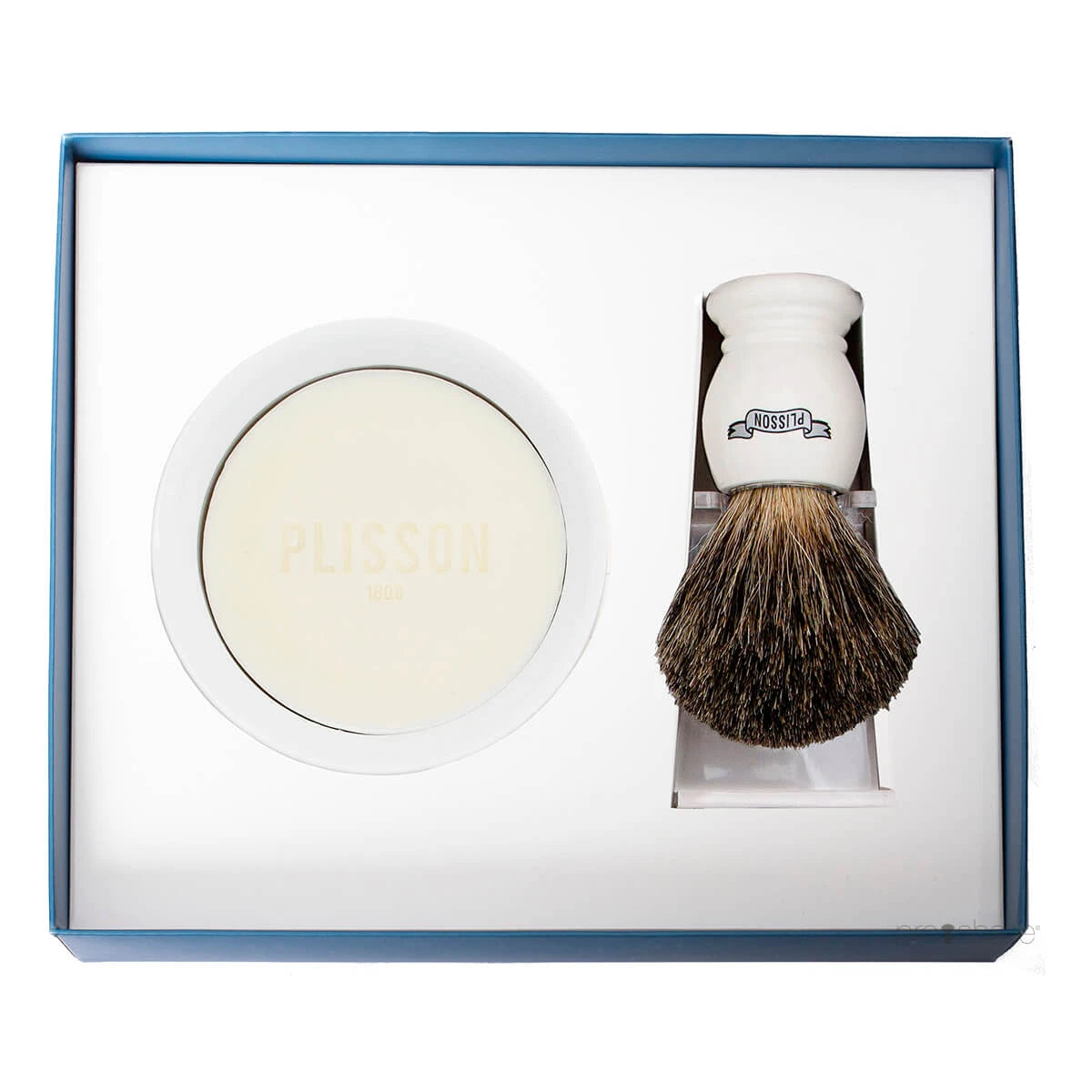 Plisson Starter Kit, Russian Grey Badger & Shaving Bowl W/Soap-Barbersett-Plisson 1808-JK Shop