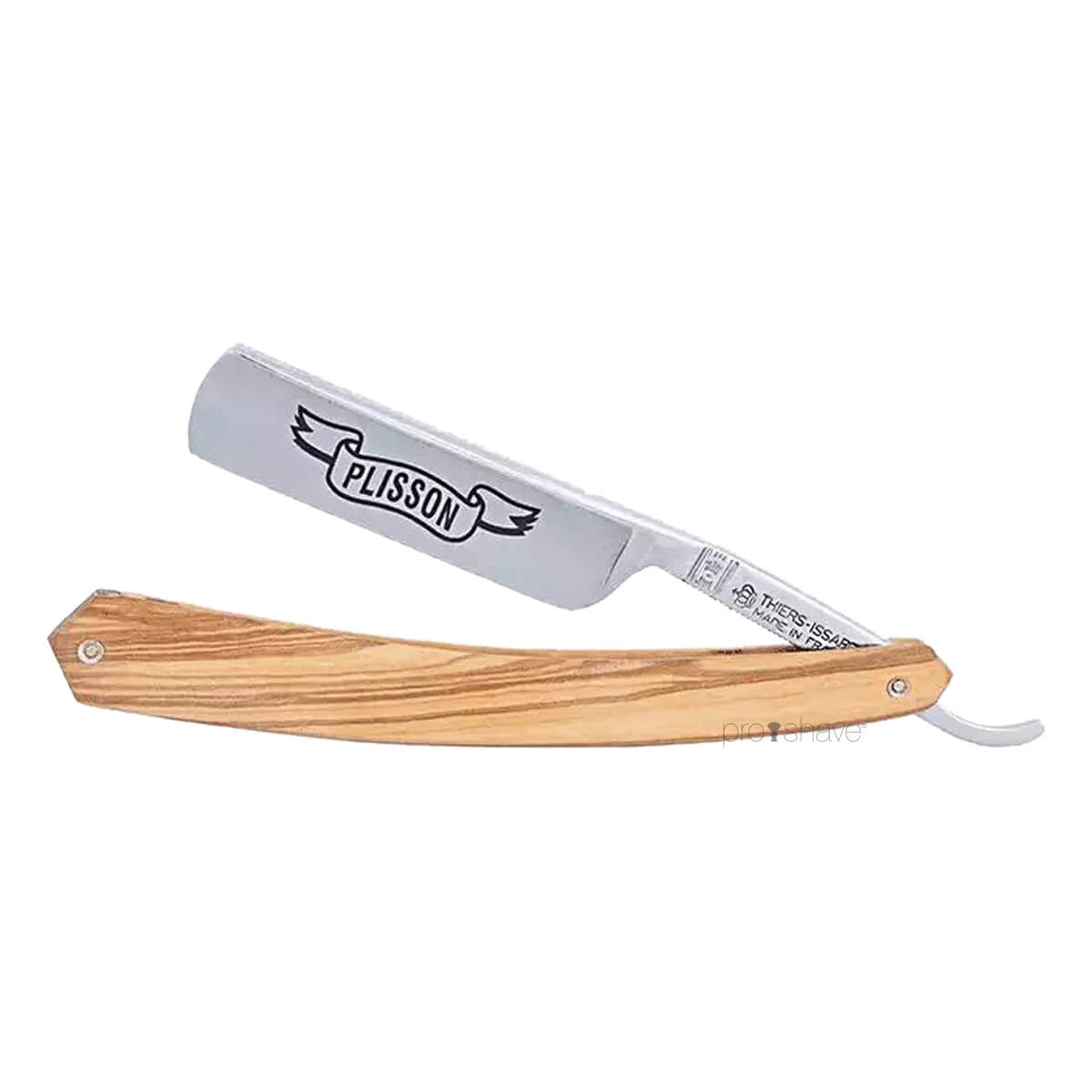 Plisson Straight Razor, 5/8 Round Nose- Olive Wood-Plisson 1808-J&K Shop