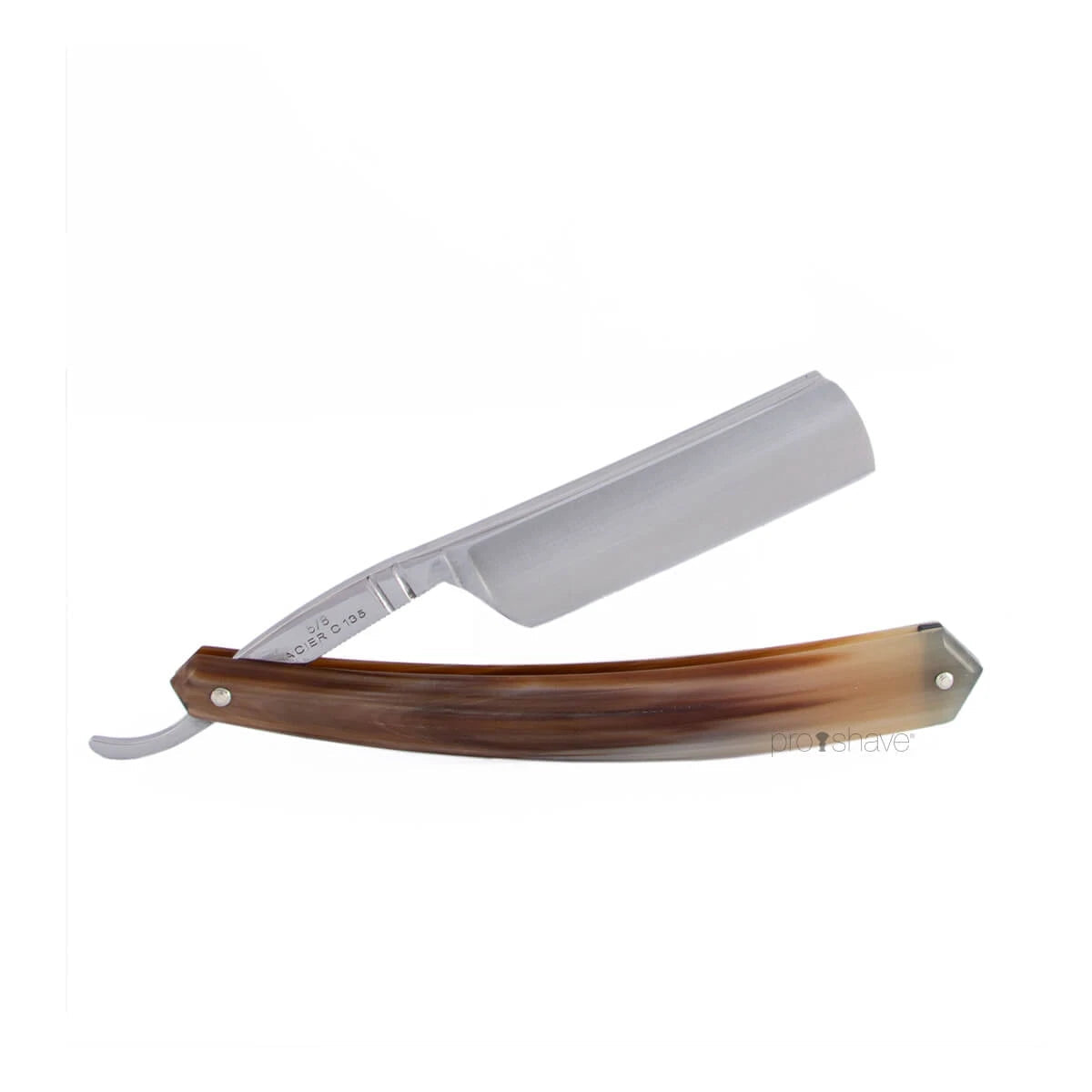 Plisson, Straight Razor, 6/8 Round Nose- Horn-Barberkniv-Plisson 1808-JK Shop