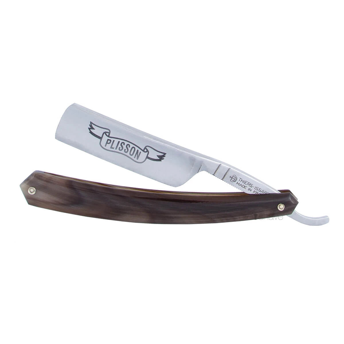 Plisson, Straight Razor, 6/8 Round Nose- Horn-Barberkniv-Plisson 1808-JK Shop