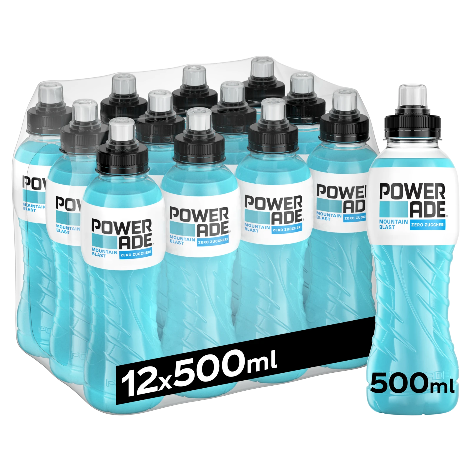 Powerade, 12x500ml, (Pant 2,-) - 5 smaker - Energidrikk - JK-Shop