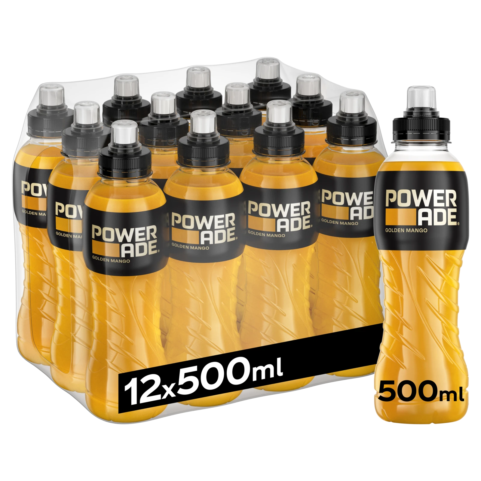 Powerade, 12x500ml, (Pant 2,-) - 5 smaker - Energidrikk - JK-Shop